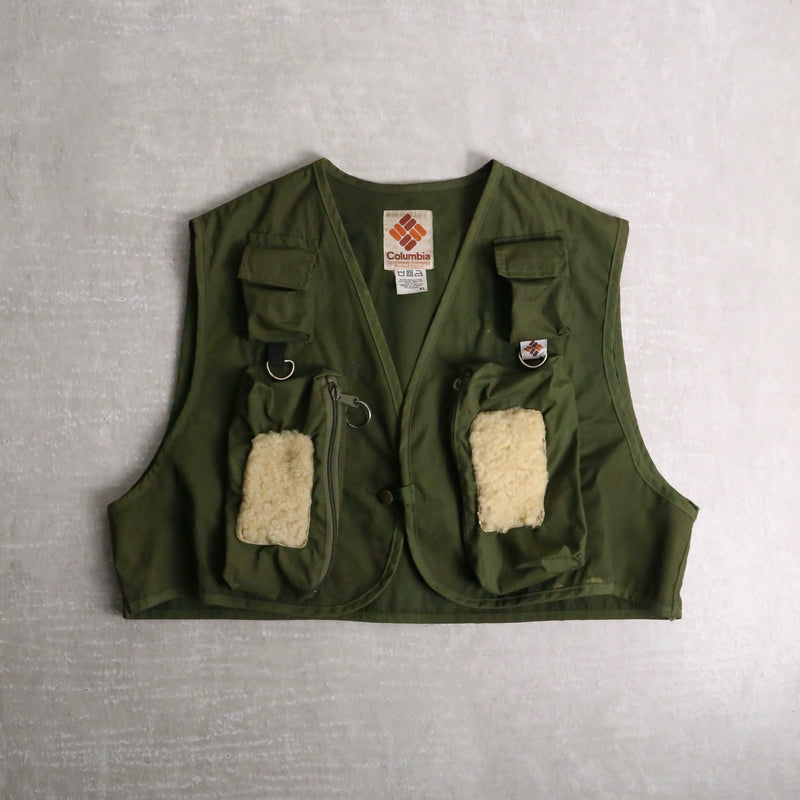 1970s-80s Columbia shirt length gear vest