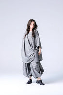 BISHOOL Bloom Jacquard Drape Cloth Top gray