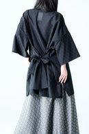 BISHOOL Bloom Jacquard OBI Top black