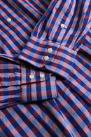 "HUGO BOSS" violet navy block check dress shirt