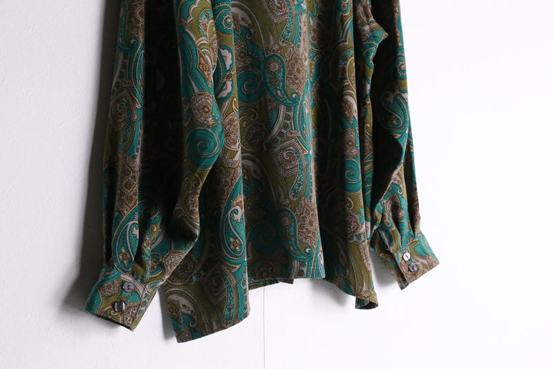 moss green paisley pattern shirts