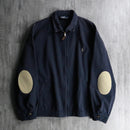 "Polo by Ralph Lauren" elbow patch navy Harrington jacket