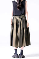 BISHOOL Cupra Jacquard 帯締 3Tuck Half Pants dark yellow