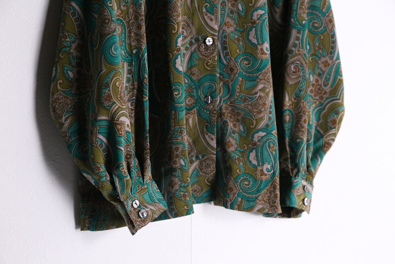 moss green paisley pattern shirts