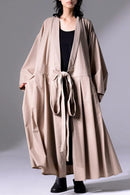 BISHOOL Tropical Wool KIMONO Dress Coat taupe