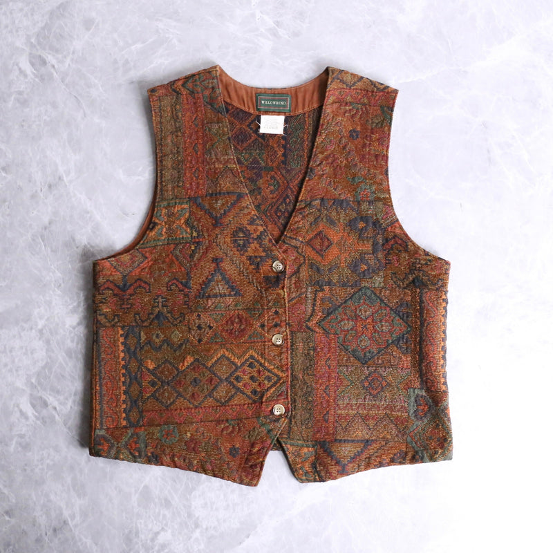 ethnic multicolor gobelin vest