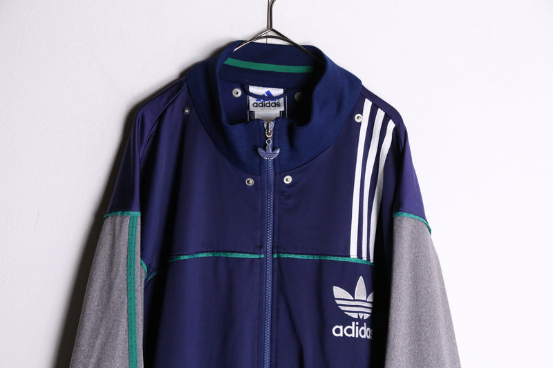 90‘s“adidas”navy× gray truck jacket