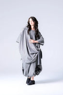 BISHOOL Bloom Jacquard Drape Cloth Top gray