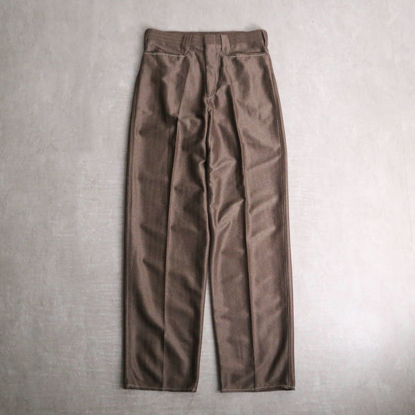 brown stitch design western pants