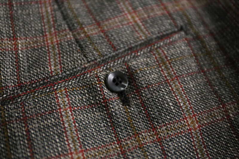 70's check tweed flare slacks