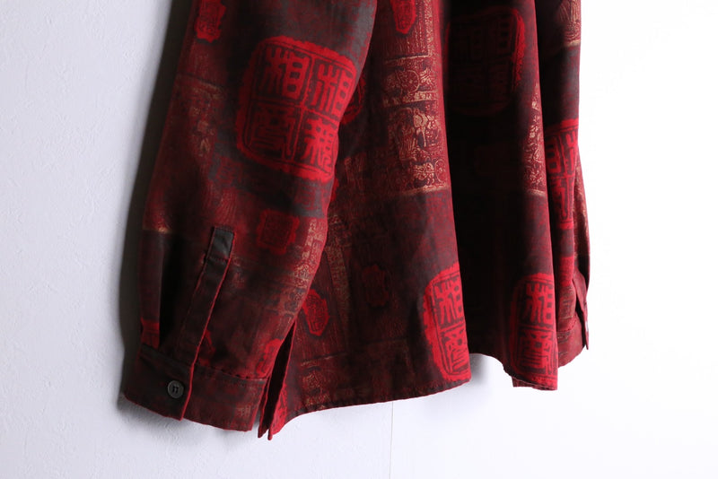 "CHICO'S" kanji design shirts jacket