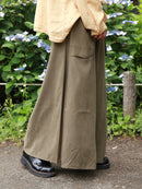 out pocket design khaki HAKAMA pants