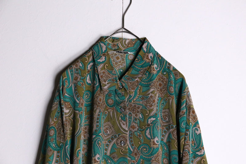 moss green paisley pattern shirts