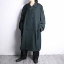 deep green wool gabardine trench coat