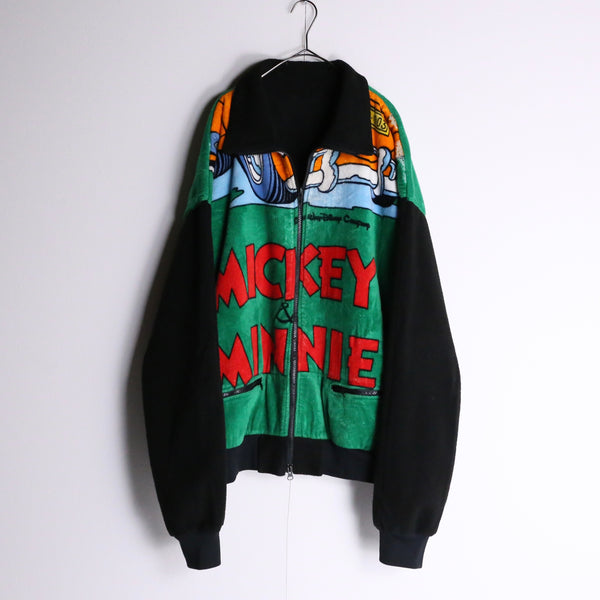 mickey & minney boa zip-up jacket