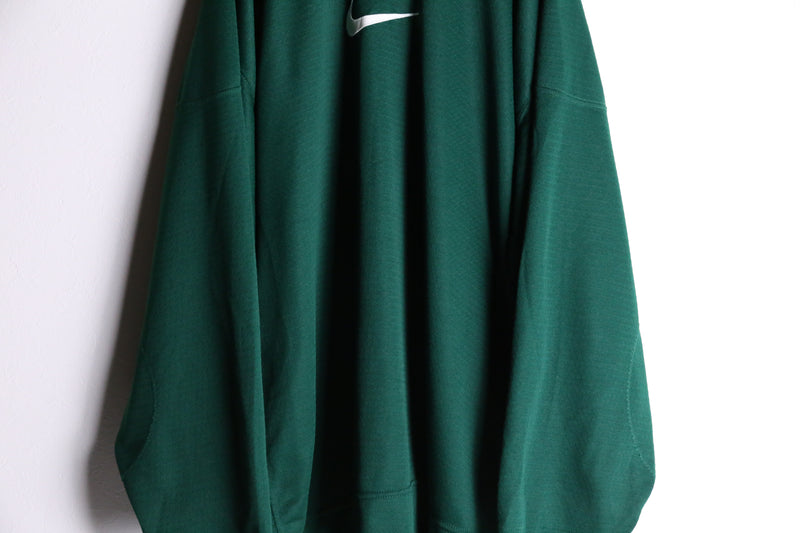 "NIKE" green mesh pull-over