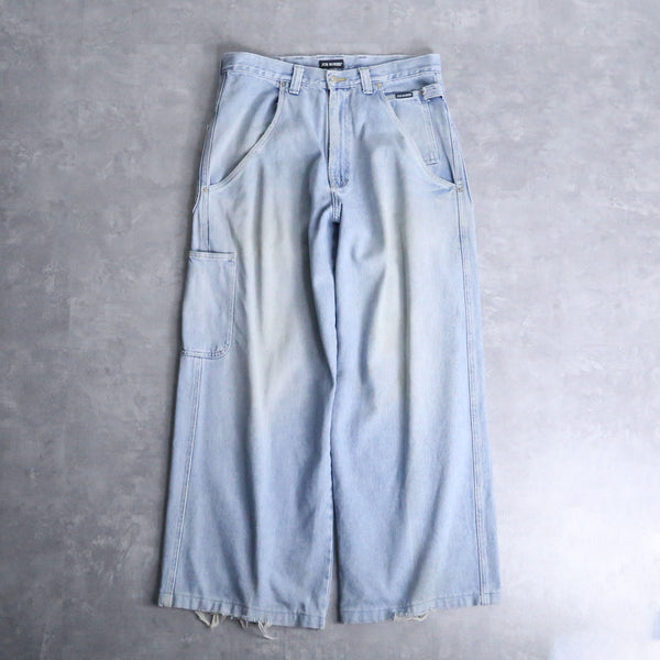 light indigo super buggy denim pants