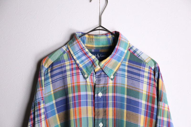 "Polo by Ralph Lauren" pastel color check button down shirts