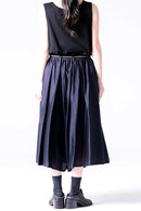 BISHOOL Cupra Jacquard 帯締 3Tuck Half Pants blue