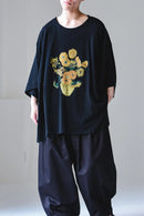 BISHOOL Giza Cotton Classic Big-T -向日葵 black-