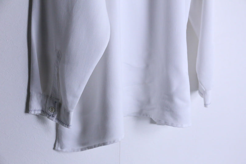 pure white design big rayon shirt