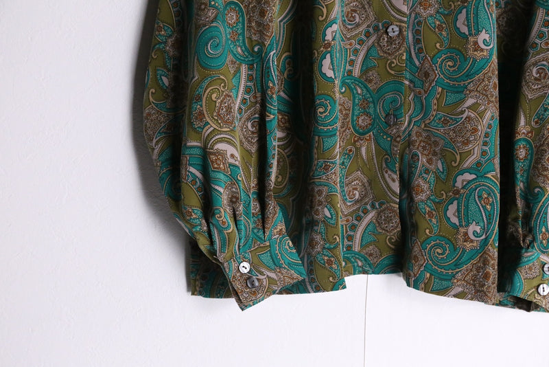 moss green paisley pattern shirts