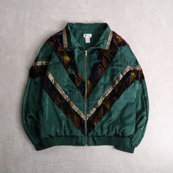 V-line velour switch nylon blouson