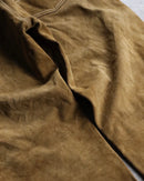 "POLO JEANS" camel brown color straight suede pants.