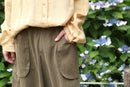 out pocket design khaki HAKAMA pants