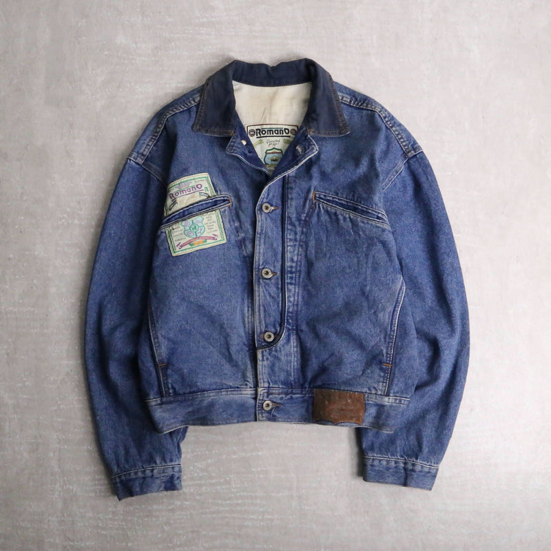 indigo blue short length denim jacket