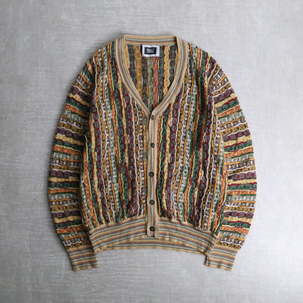 vitamin color 3D design cotton knit cardigan