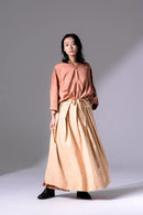 BISHOOL Modal Damask Jacquard HAKAMA Apron beige