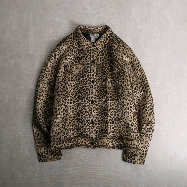 1990s all silk leopard jacket