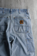 "Carhartt"double knee light wash wide denim