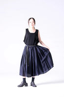 BISHOOL Cupra Jacquard 帯締 3Tuck Half Pants blue