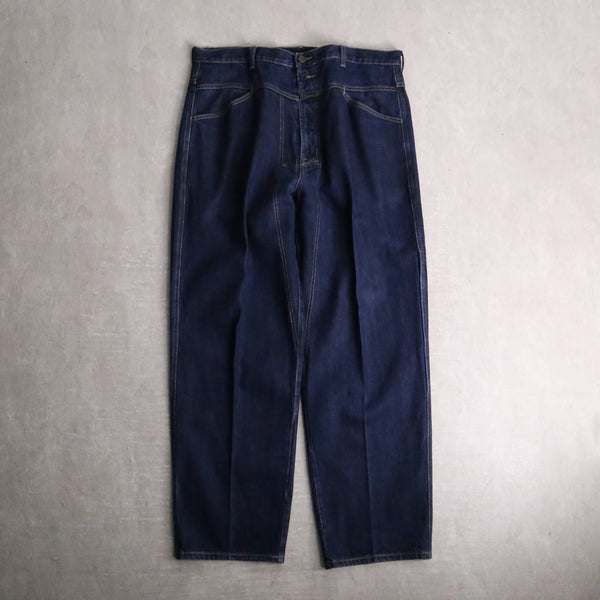 “M+F GIRBAUD” dark indigo wide denim pants