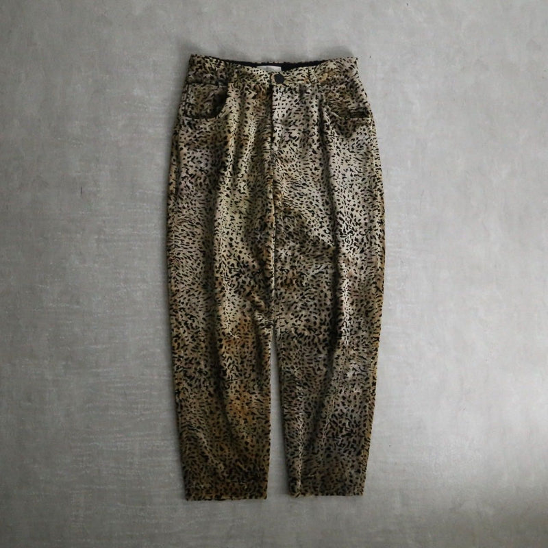 2000s ROSEANNA leopard velour wide pants