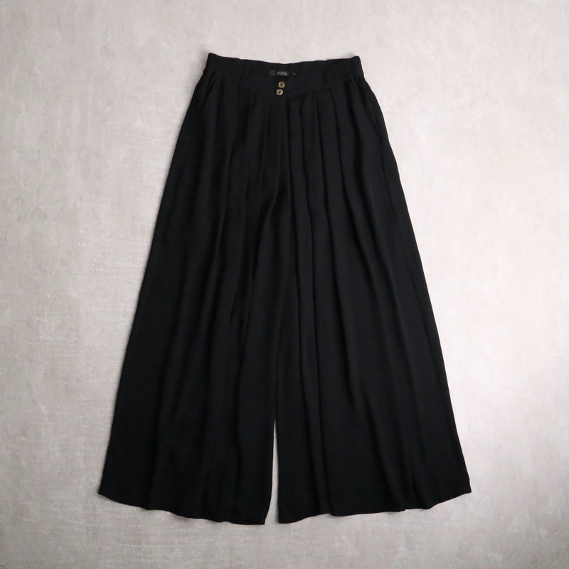 “袴” black super wide easy pants