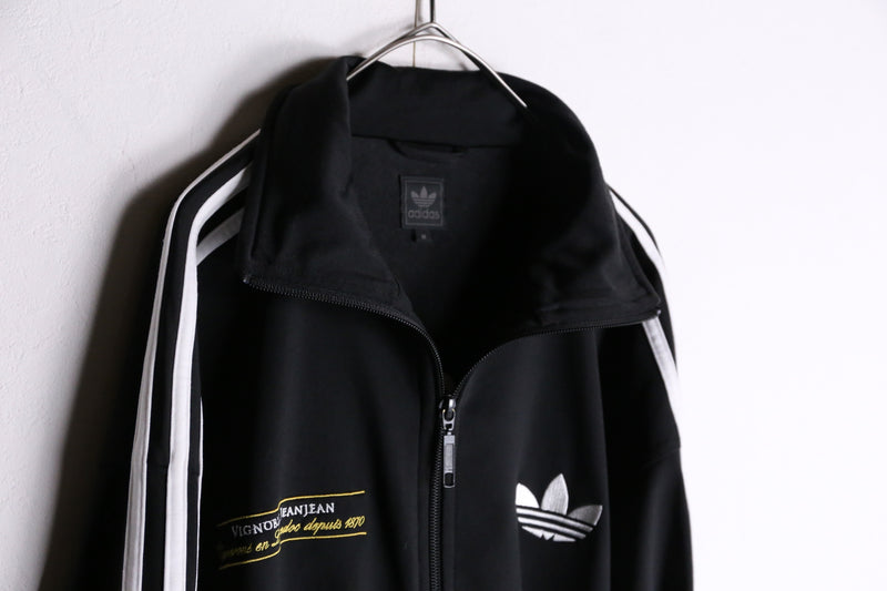 "adidas" trefoil logo design track jacket