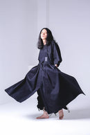 BISHOOL 14oz Fukuyama Denim Wrap KIMONO Cloth black