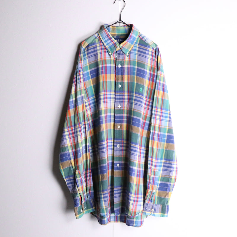 "Polo by Ralph Lauren" pastel color check button down shirts