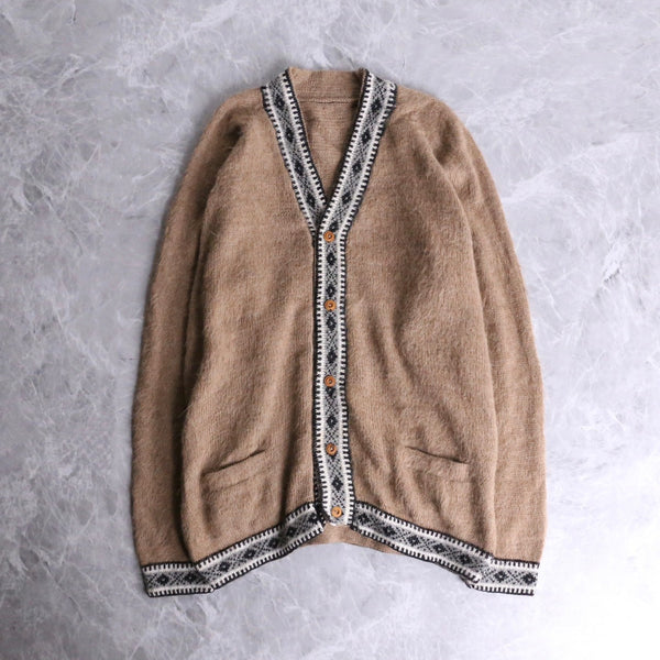 beige nordic design cardigan