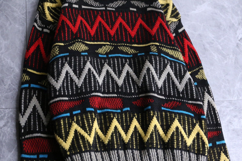 ethnic pattern design cotton knit