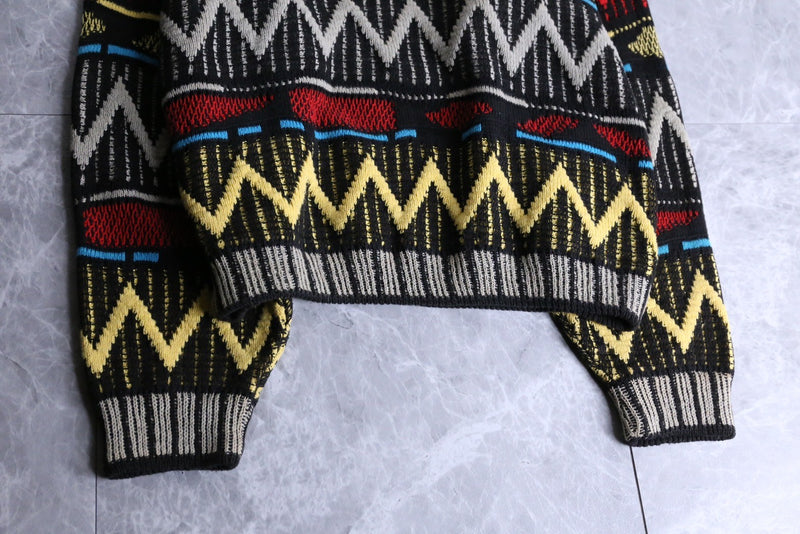 ethnic pattern design cotton knit