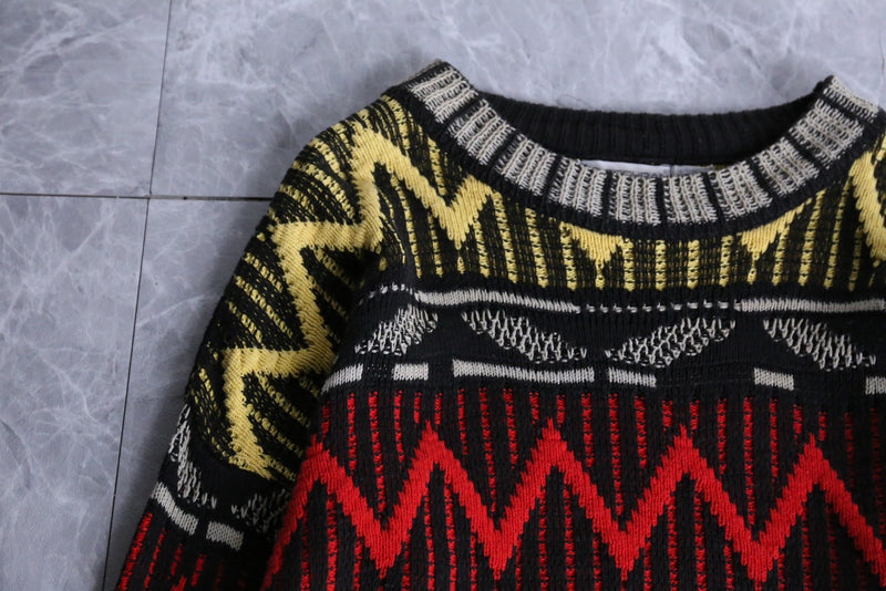 ethnic pattern design cotton knit