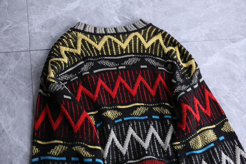 ethnic pattern design cotton knit