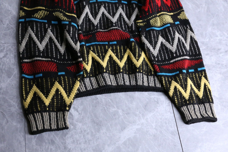 ethnic pattern design cotton knit