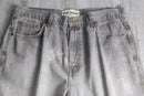 90-00's faded gray denim baggy shorts