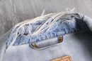 "Levi's" damage neck light blue denim jacket