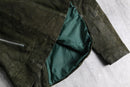olive nubuck-like leather double riders jacket